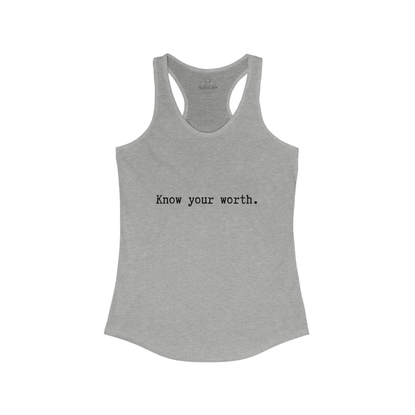 Know your Worth - Women's Ideal Racerback Tank