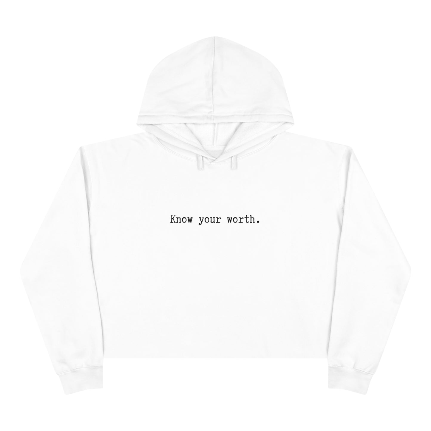 Know Your Worth - Crop Hoodie