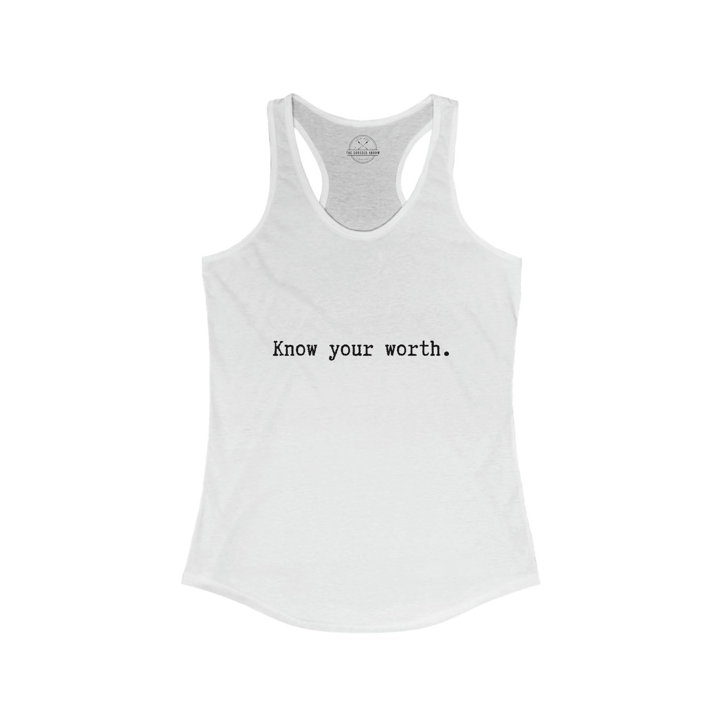 Know your Worth - Women's Ideal Racerback Tank