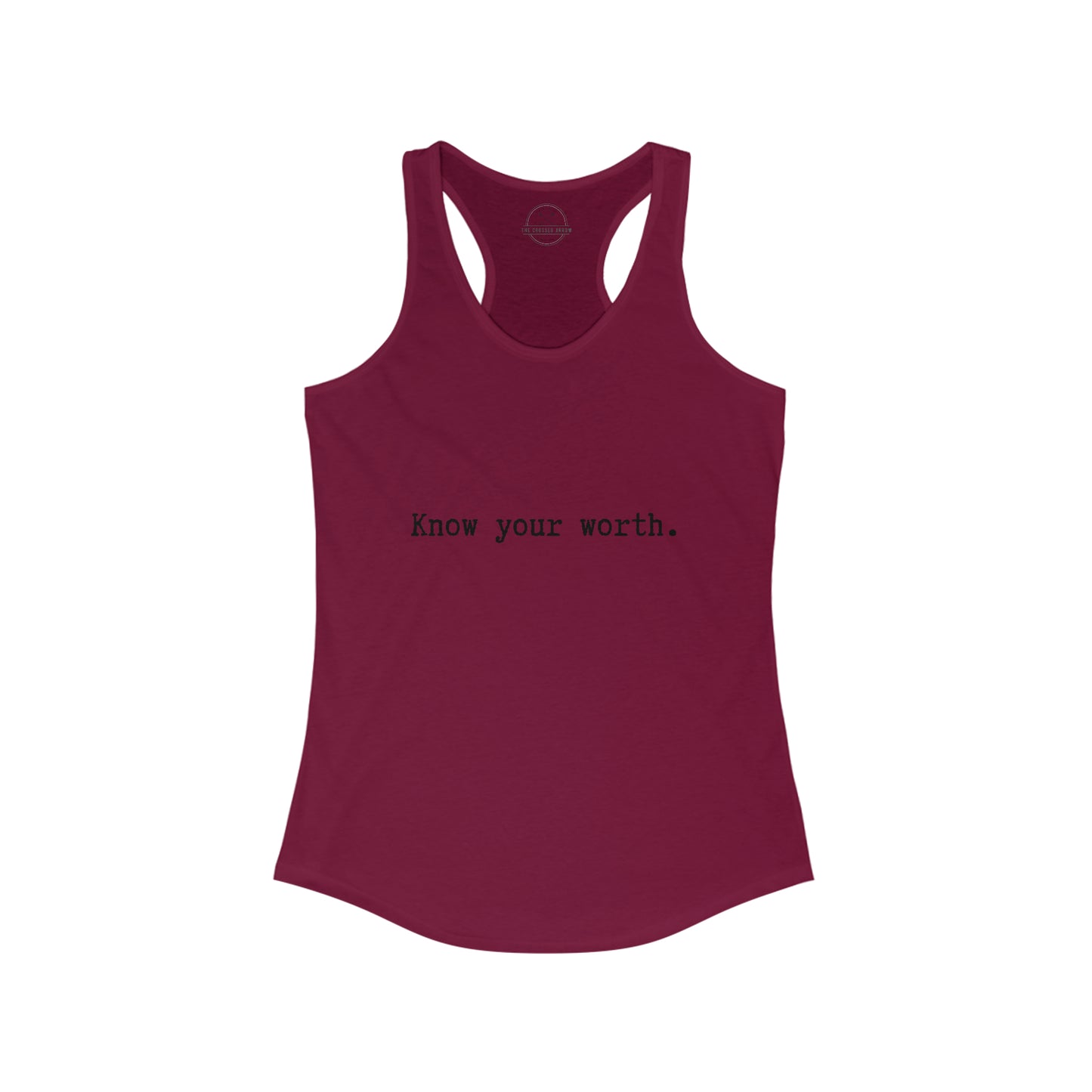 Know your Worth - Women's Ideal Racerback Tank