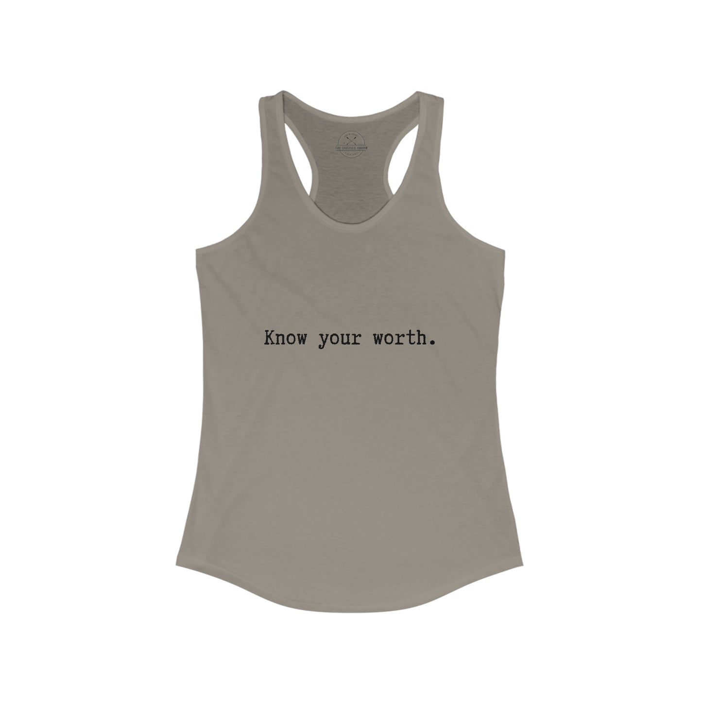 Know your Worth - Women's Ideal Racerback Tank