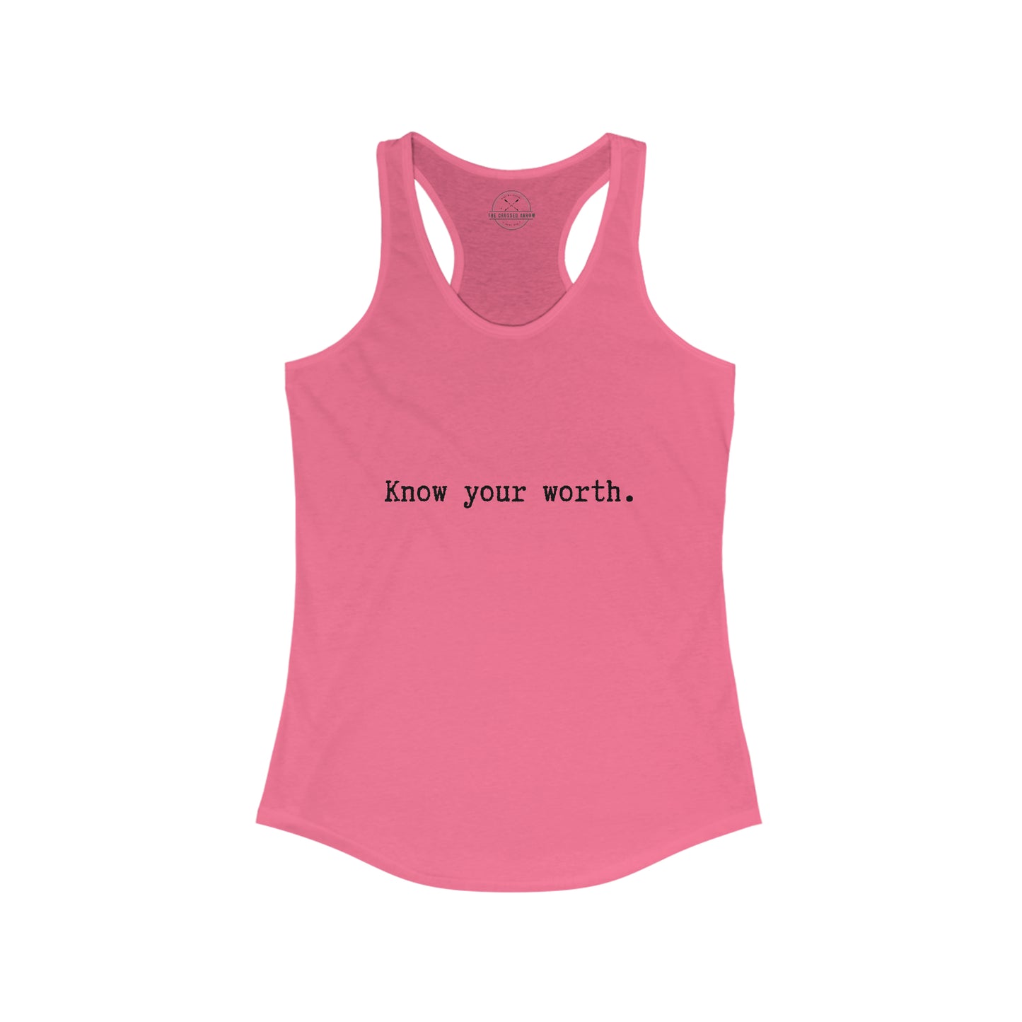 Know your Worth - Women's Ideal Racerback Tank