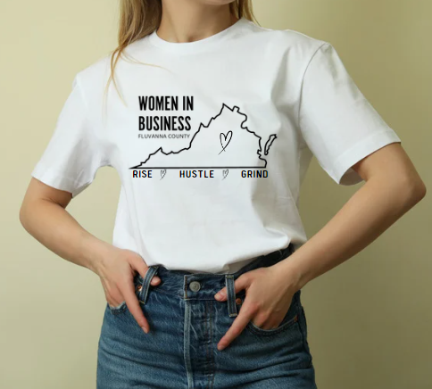 WIB RISE HUSTLE AND GRIND - Short Sleeve Soft Style Tee - Fluvanna Women in Business